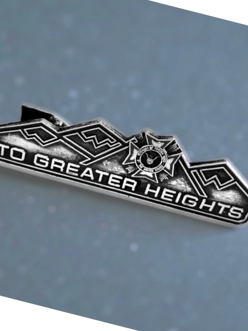 Collectible Vintage Veterans of Foreign Wars Greater Heights Tie Clip